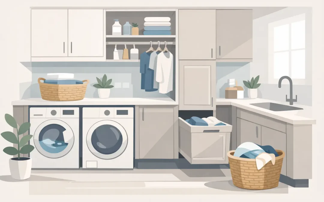 Custom Laundry Cabinets That Work Harder